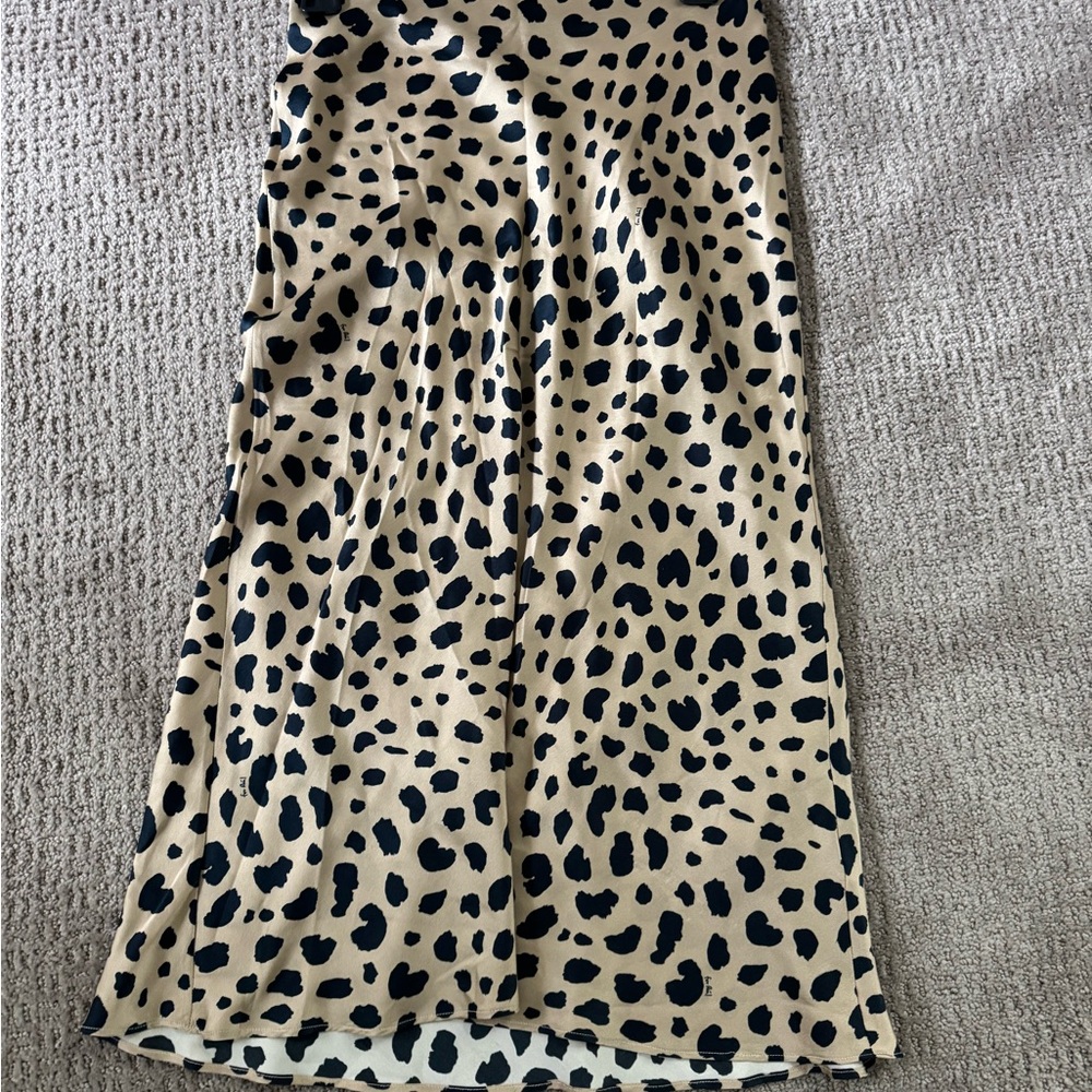 Realisation Par Naomi Leopard Print Midi Skirt